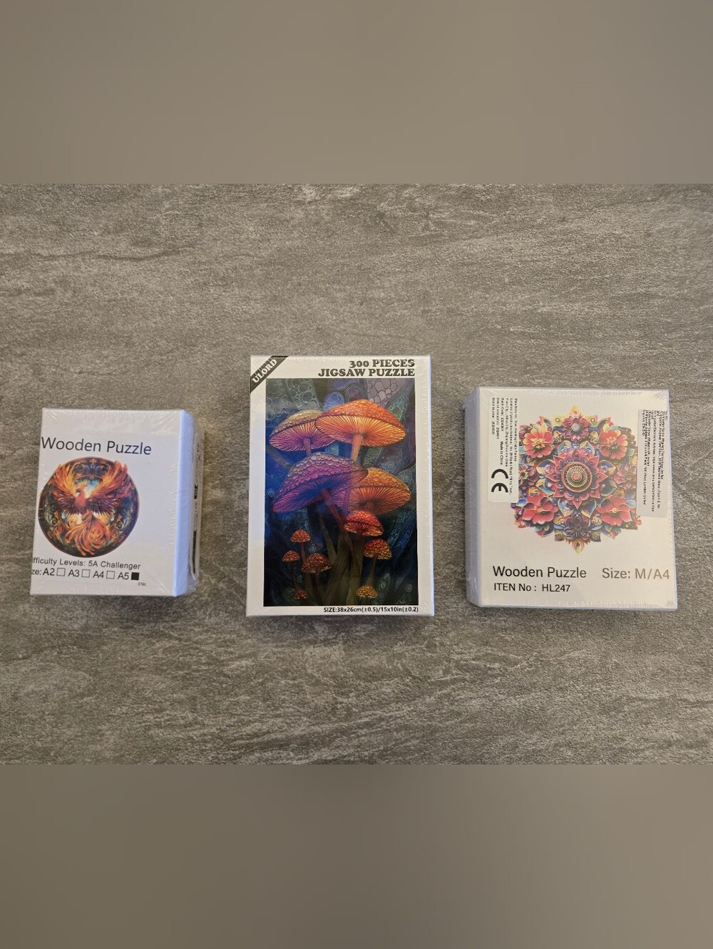 Set Of 3 Puzzles With Varying Difficulty Levels
